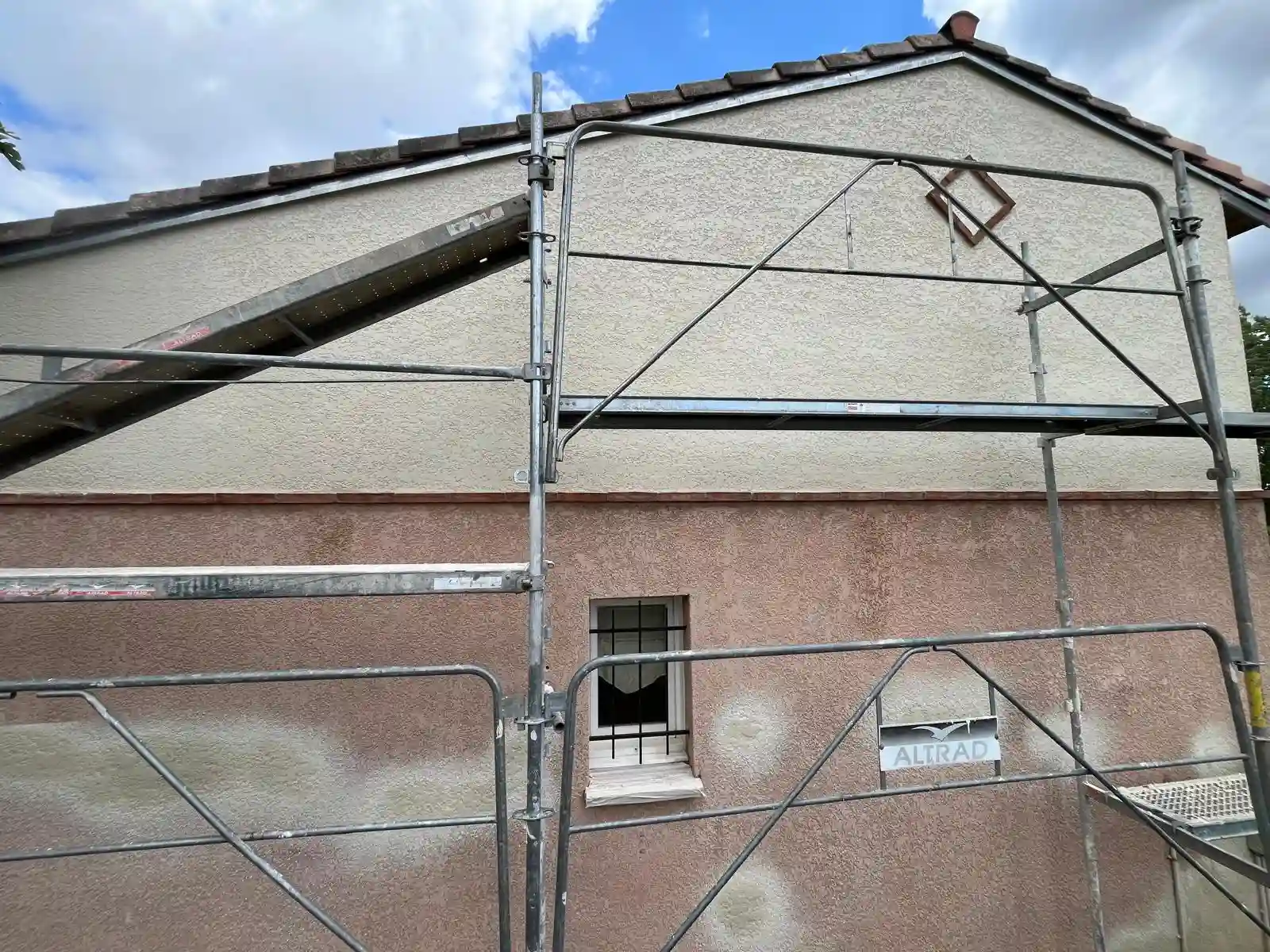 Enduit façade en cours