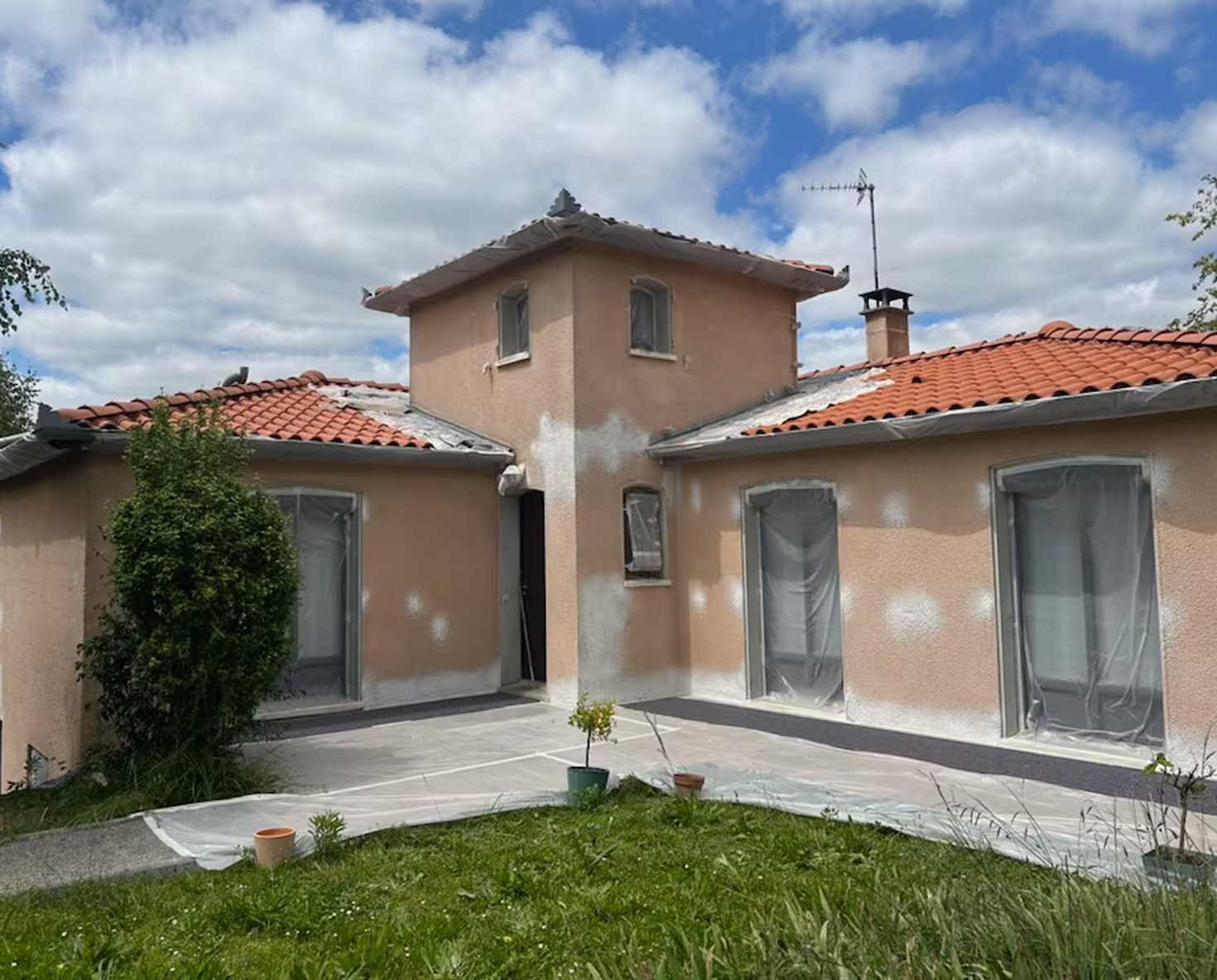 Travaux de façade avant